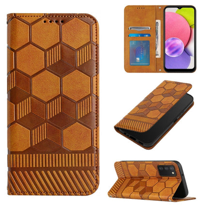 Football Texture Magnetic Leather Flip Phone Case, For Samsung Galaxy A03 164mm, For Samsung Galaxy A03 166mm, For Samsung Galaxy A03s 164mm India, For Samsung Galaxy A03s 165.8mm US Version