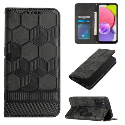 Football Texture Magnetic Leather Flip Phone Case, For Samsung Galaxy A03 164mm, For Samsung Galaxy A03s 164mm India, For Samsung Galaxy A03s 165.8mm US Version, For Samsung Galaxy A03s 166.5mm EU Version