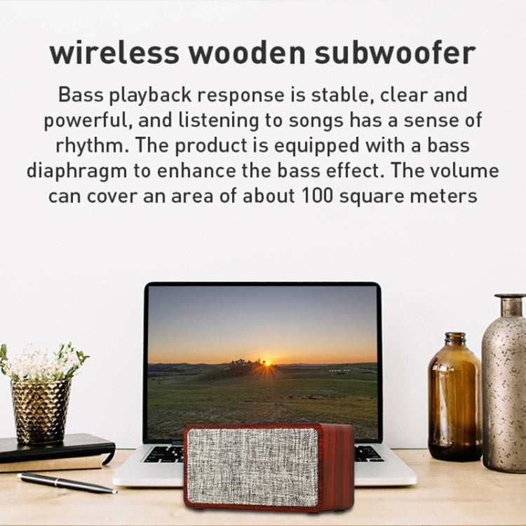 Q2 Subwoofer Wooden Wireless Bluetooth Speaker