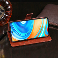 idewei Crazy Horse Texture Horizontal Flip Leather Case with Holder & Card Slots & Wallet