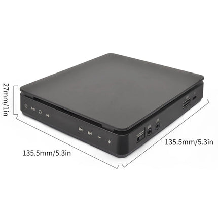 Kecag KC-708 Portable Retro Disc Album CD Player, Disc Album CD Player(Black)