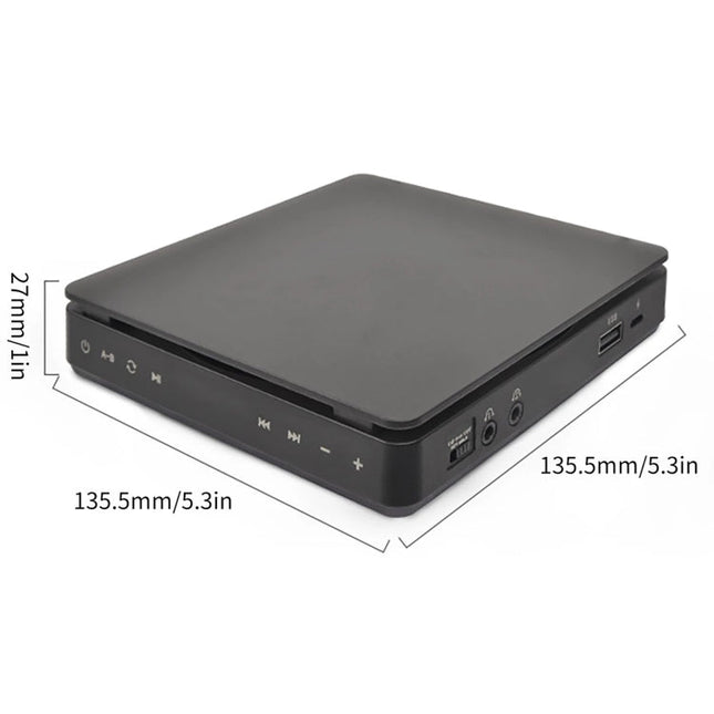 Kecag KC-708 Portable Retro Disc Album CD Player, Disc Album CD Player(Black)