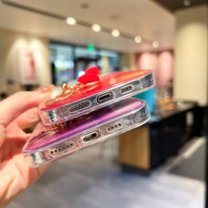 Gold Halo Marble Pattern Case with Bracelet, For iPhone 14, For iPhone 14 Plus, For iPhone 14 Pro, For iPhone 14 Pro Max, For iPhone 13, For iPhone 13 Pro