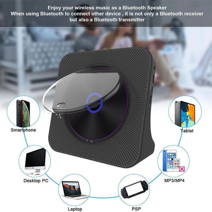 Kecag KC-806 Retro Bluetooth Music Disc Album CD Player, Plug-in Version, Rechargeable Version