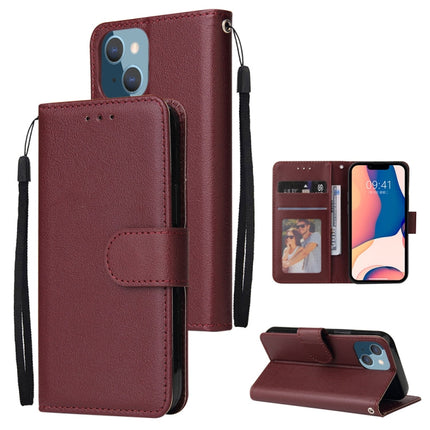 Multifunctional Horizontal Flip Leather Case with Three Card Slot, For iPhone 14, For iPhone 14 Plus, For iPhone 14 Pro