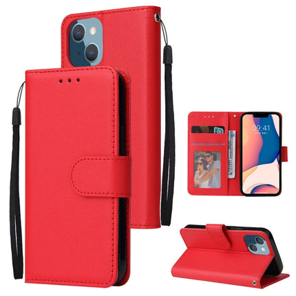 Multifunctional Horizontal Flip Leather Case with Three Card Slot, For iPhone 14, For iPhone 14 Plus, For iPhone 14 Pro