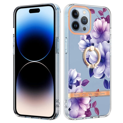 Ring IMD Flowers TPU Phone Case, For iPhone 14, For iPhone 14 Plus, For iPhone 14 Pro, For iPhone 14 Pro Max
