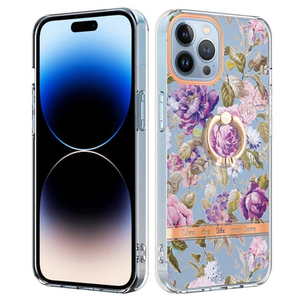 Ring IMD Flowers TPU Phone Case, For iPhone 14, For iPhone 14 Plus, For iPhone 14 Pro, For iPhone 14 Pro Max