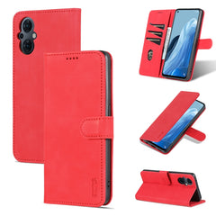 AZNS Skin Feel Calf Texture Flip Leather Phone Case, For OPPO Reno8 Lite
