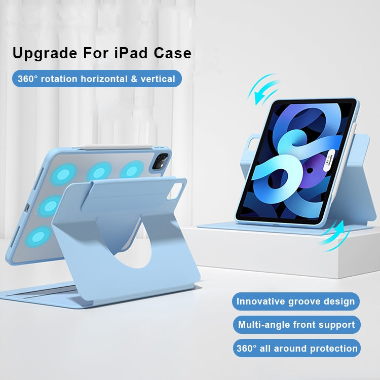 Front Stand Rotating Clear Back Smart Leather Tablet Case, For iPad mini 6 / mini 2024, For iPad 10.2 2019 / 2020 / 2021, For iPad Air 2022 / 2020 10.9, For iPad Pro 11 2018 / 2020 / 2021