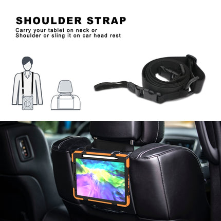 For iPad Pro 11 (2020) 360 Degree Rotation Silicone Protective Cover with Holder & Hand Strap & Long Strap & Pencil Slot, For iPad Air 2025 / 10.9 / Pro 11 2021 / 2020 / 2018