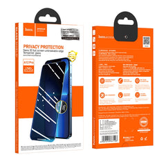 hoco A12 Pro Nano 3D Full Screen Edges Protection Privacy Tempered Glass, For iPhone 14 / 13 / 13 Pro, For iPhone 14 Plus / 13 Pro Max, For iPhone 14 Pro, For iPhone 14 Pro Max