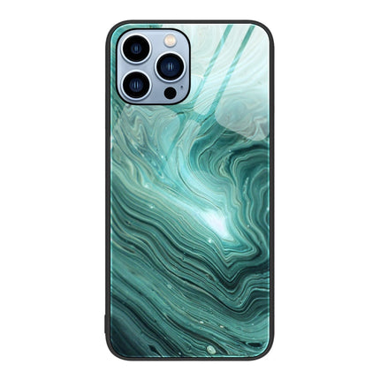 Marble Pattern Glass Protective Phone Case, For iPhone 13 Pro Max, For iPhone 13 Pro, For iPhone 13
