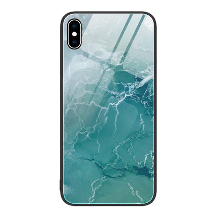 Marble Pattern Glass Protective Phone Case, For iPhone 14, For iPhone 1XR, For iPhone XS Max