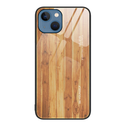 Wood Grain Glass Protective Case, For iPhone 14