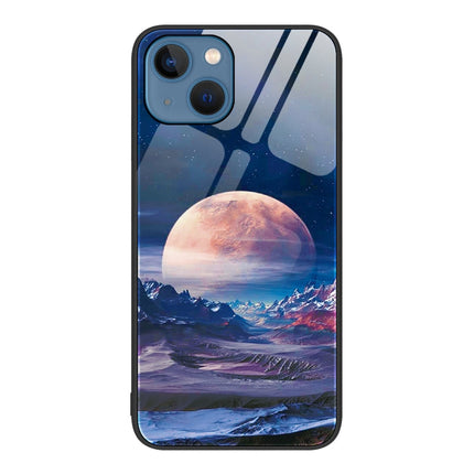 Colorful Painted Glass Phone Case, For iPhone 13