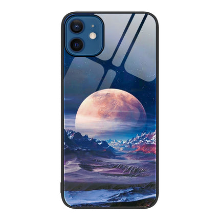 Colorful Painted Glass Phone Case, For iPhone 12 / 12 Pro