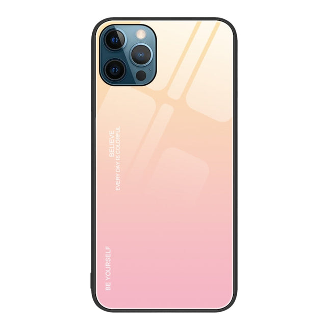 Gradient Color Glass Case, For iPhone 12 Pro Max, For iPhone 12, For iPhone 13 Pro Max