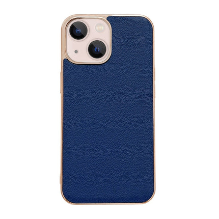 Genuine Leather Luolai Series Nano Electroplating Phone Case, For iPhone 14, For iPhone 14 Plus, For iPhone 14 Pro, For iPhone 14 Pro Max, For iPhone 13, For iPhone 13 Pro