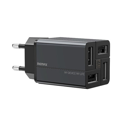 REMAX RP-U43 3.4A 4 USB Port Fast Charger, EU Plug, UK Plug
