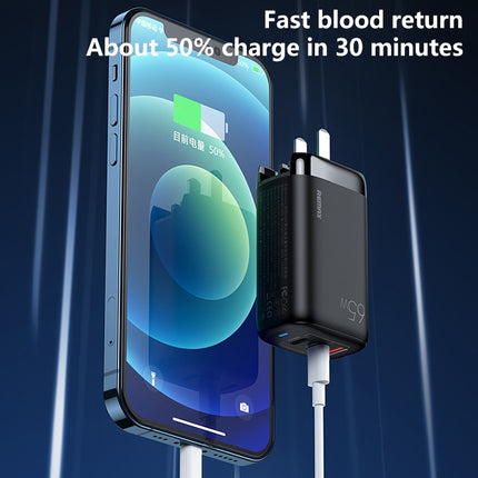 REMAX RP-U55 Territory Series 65W USB+Dual USB-C / Type-C Interface Fast Charger, CN Plug