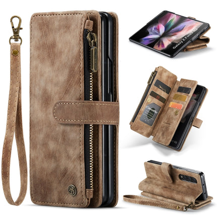 CaseMe C30 Multifunctional Card Slots Zipper Phone Leather Phone Case, For Samsung Galaxy Z Fold6 5G, For Samsung Galaxy Z Fold5, For Samsung Galaxy Z Fold4 5G