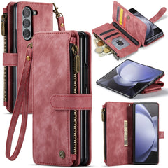CaseMe C30 Multifunctional Card Slots Zipper Phone Leather Phone Case, For Samsung Galaxy Z Fold6 5G, For Samsung Galaxy Z Fold5, For Samsung Galaxy Z Fold4 5G