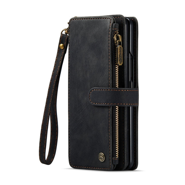 CaseMe C30 Multifunctional Card Slots Zipper Phone Leather Phone Case, For Samsung Galaxy Z Fold6 5G, For Samsung Galaxy Z Fold5, For Samsung Galaxy Z Fold4 5G