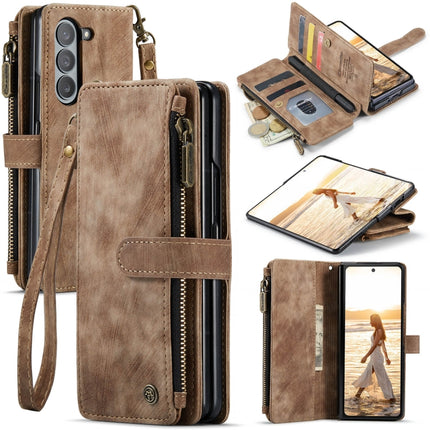 CaseMe C30 Multifunctional Card Slots Zipper Phone Leather Phone Case, For Samsung Galaxy Z Fold6 5G, For Samsung Galaxy Z Fold5, For Samsung Galaxy Z Fold4 5G