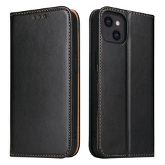 Fierre Shann PU Genuine Leather Texture Leather Phone Case, For iPhone 14, For iPhone 14 Plus, For iPhone 14 Pro, For iPhone 14 Pro Max