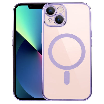 MagSafe Electroplating Straight TPU Phone Case, For iPhone 14, For iPhone 14 Plus