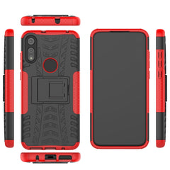 Tire Texture Shockproof TPU+PC Protective Case with Holder, For Motorola Moto E (2020), For Sony Xperia 1 II, For Huawei P40 Lite, For Huawei Y7P