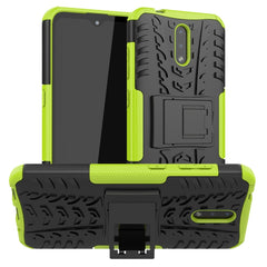 Tire Texture Shockproof TPU+PC Protective Case with Holder, For Huawei Honor Play 3, For LG V60 ThinQ, For Nokia 2.3, For Galaxy A70e