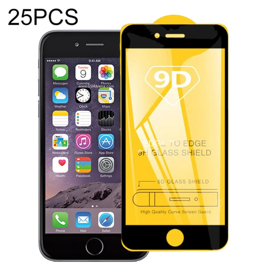 25 PCS 9D Full Glue Full Screen Tempered Glass Film, For iPhone 6 & iPhone 6s, For iPhone 6 Plus &  iPhone 6s Plus, For iPhone 8 & 7, For iPhone 8 Plus &  7 Plus, For Galaxy A01, For Galaxy A11, For Galaxy A21, For Galaxy A31, For Galaxy A41