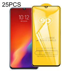 25 PCS 9D Full Glue Full Screen Tempered Glass Film, For Vivo Z6, For Galaxy Note 10 Lite