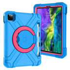 For iPad Pro 11 (2020) / Blue+Rose Red