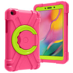 For Galaxy Tab A 8.0 (2019) / Rose Red+Grass Green