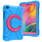 For Galaxy Tab A 8.0 (2019) / Blue+Rose Red