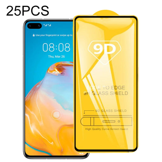 25 PCS 9D Full Glue Full Screen Tempered Glass Film, For Huawei P40, For Huawei P40 Lite, For Huawei Y7p 2020, For Huawei  Nova 6 SE, For Huawei  Nova 7i, For Huawei Y6s (2019), For Huawei Y9s, For Huawei P Smart Pro 2019, For Huawei P Smart 2020