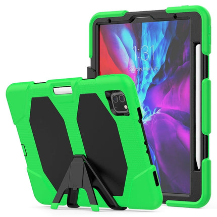 For iPad Pro 11 inch (2020) Shockproof Colorful Silicon + PC Protective Case with Holder & Shoulder Strap & Hand Strap & Pen Slot, For iPad Pro 11 inch (2020)