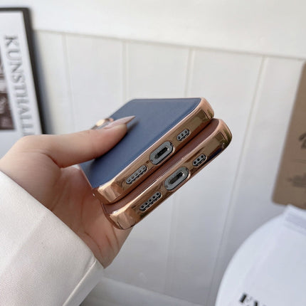 Genuine Leather Xiaoya Series Nano Electroplating Phone Case, For iPhone 14, For iPhone 14 Plus, For iPhone 14 Pro, For iPhone 14 Pro Max, For iPhone 13, For iPhone 13 Pro