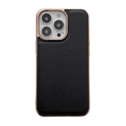 Genuine Leather Xiaoya Series Nano Electroplating Phone Case, For iPhone 14, For iPhone 14 Plus, For iPhone 14 Pro, For iPhone 14 Pro Max, For iPhone 13, For iPhone 13 Pro