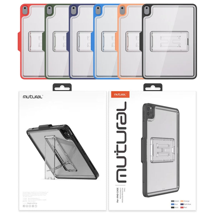 Mutural Transparent Holder Tablet Case, For iPad 10.2 2021 / 2020 / 2019 / 10.5, For iPad Air 2022/ 2020 10.9, For iPad Pro 11 / 2021 / 2020 / 2018