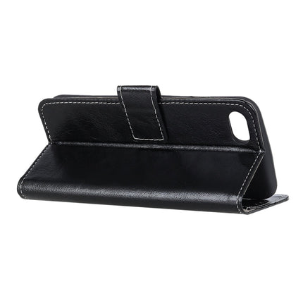 Vintage Crazy Horse PU + + Left and Right Leather Case with Photo Frame & Bracket & Front and Back Buckle, For iPhone SE 2022 / SE 2020