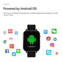 1.75 inch Screen 4G LTE Smart Watch Android 9.1OS, 2GB+16GB, 4GB+128GB