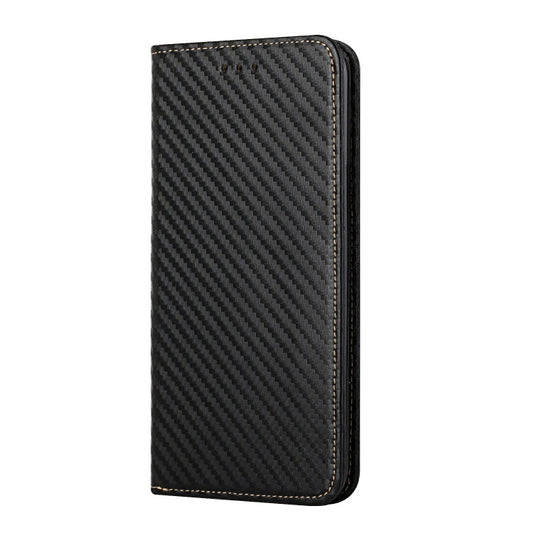 Carbon Fiber Texture Magnetic Flip Leather Phone Case