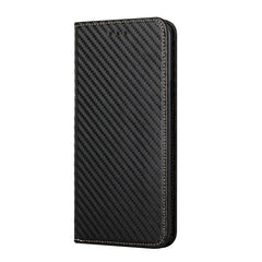 Carbon Fiber Texture Magnetic Flip Leather Phone Case