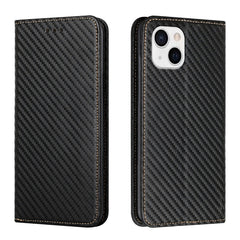 Carbon Fiber Texture Magnetic Flip Leather Phone Case