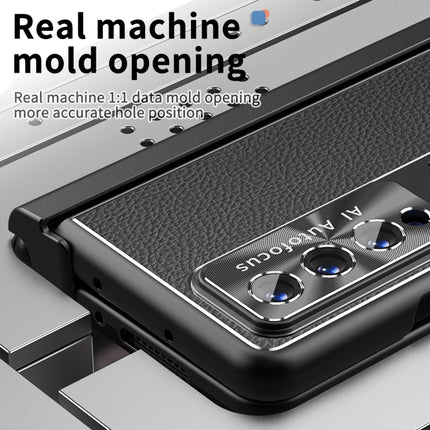 Litchi Pattern Magnetic Shell Film Integrated Shockproof Phone Case