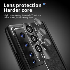 Litchi Pattern Magnetic Shell Film Integrated Shockproof Phone Case, For Samsung Galaxy Z Fold3 5G, For Samsung Galaxy Z Fold4